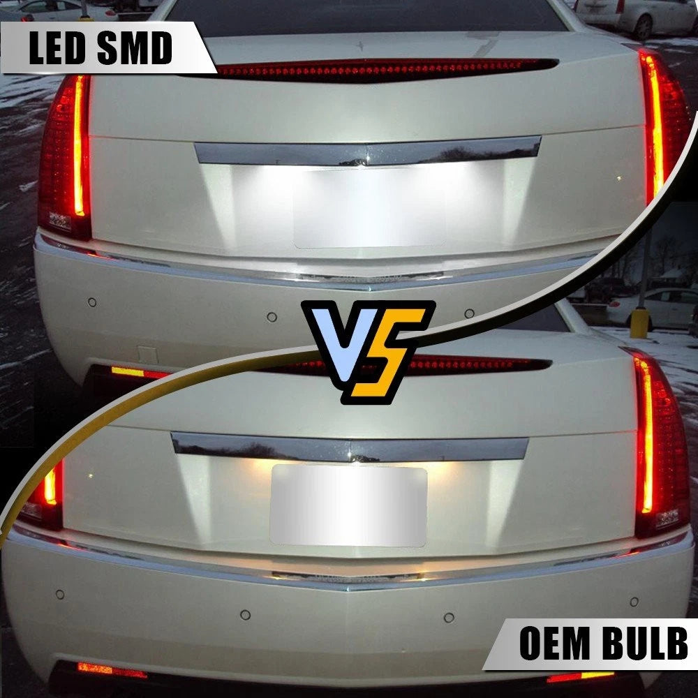 2X Full LED License Plate Light for Cadillac CTS Sedan (2008–2010)