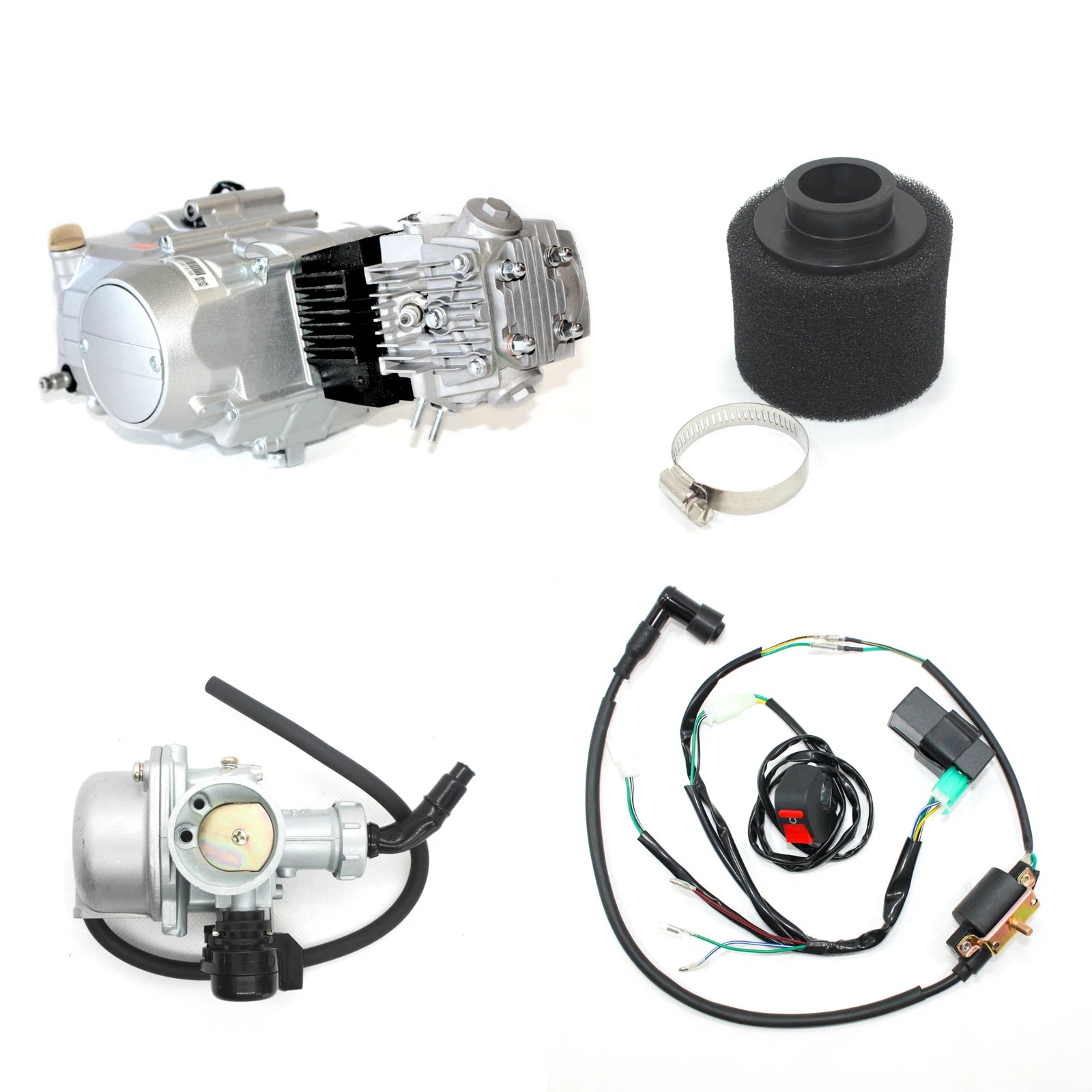 BT 125cc Kick Start Engine Motor + Wiring Kit + Carburetor for PIT PRO Dirt Bike