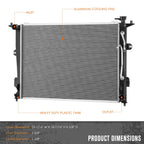 OE Replacement Cooling Radiator for Hyundai Equus (2011–2016) DPI-13472