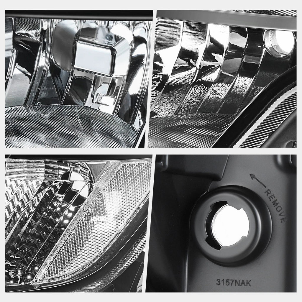 Factory Style Headlights for Ford Edge (2009–2010) - Black Housing, Clear Corner
