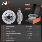 Front Drilled Brake Rotors & Pads Set for Jeep Liberty (2008-2012)