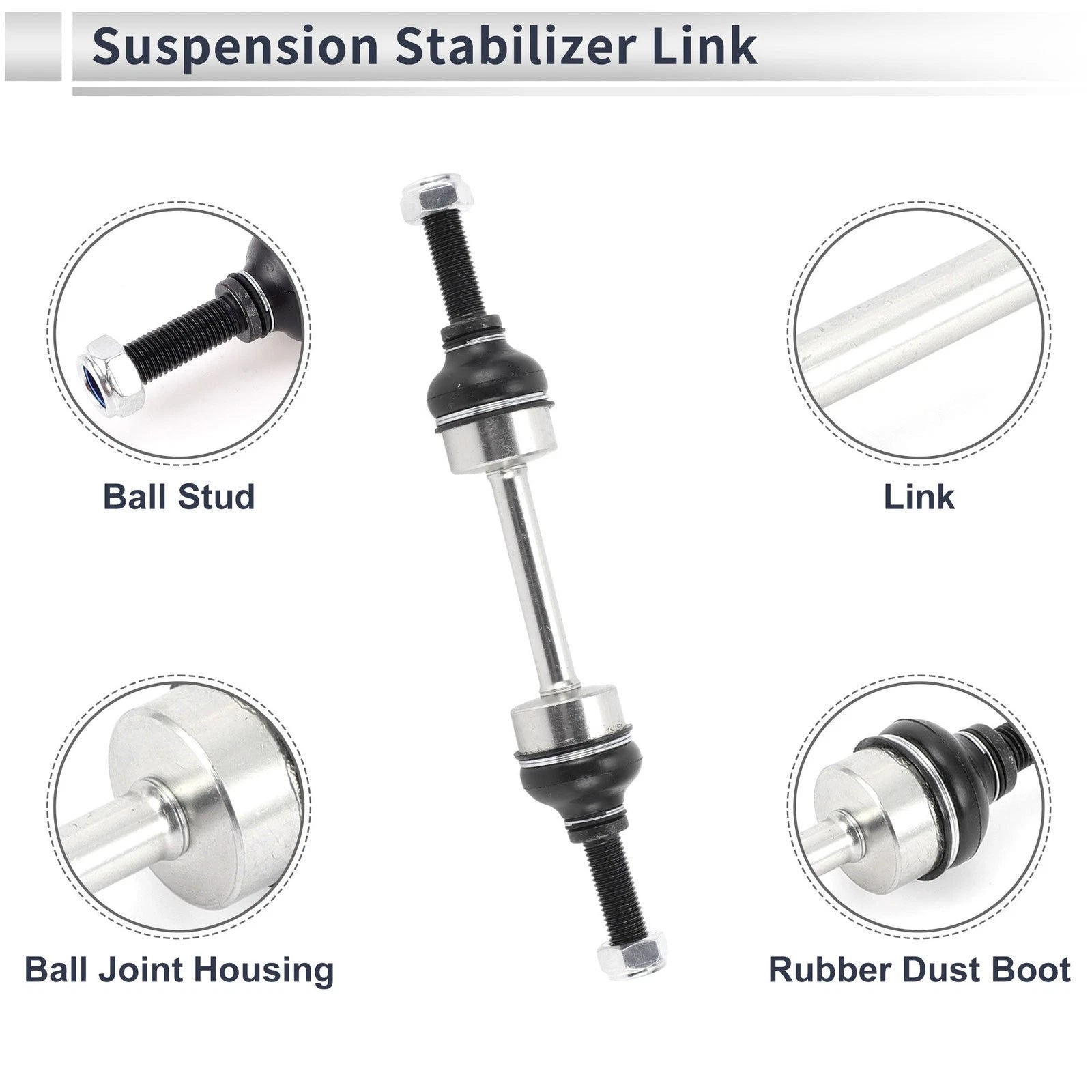 Front Stabilizer Bar Links with 2 Pcs Bushing for Ford F-150 (2009–2014) No.K750362