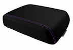 Leather Console Lid Bucket Seat Cover for Ford F250 (1999–2010) Purple Stitch