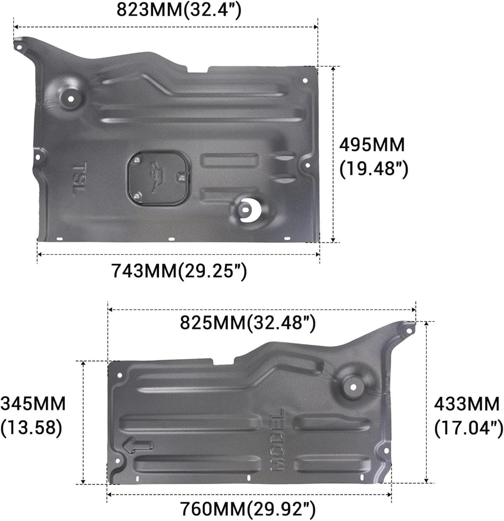 Front Skid Plate for Tesla Model 3, Model Y (2017–2025) Splash Shield Cover