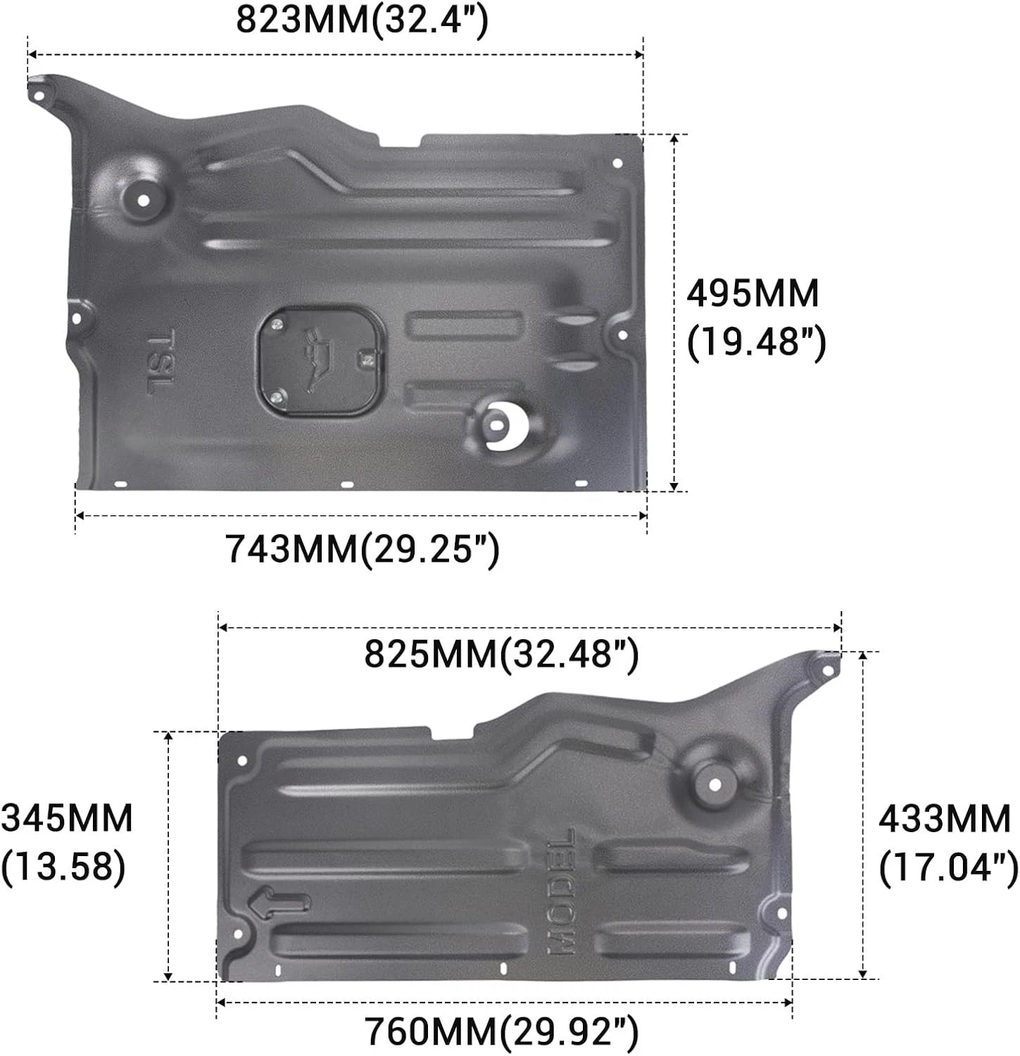 Front Skid Plate for Tesla Model 3, Model Y (2017–2025) Splash Shield Cover