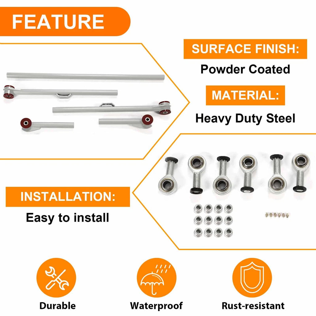 Rear Control Arms + Track Bar Leveling Kit for 4Runner FJ Cruiser (2003–2009)