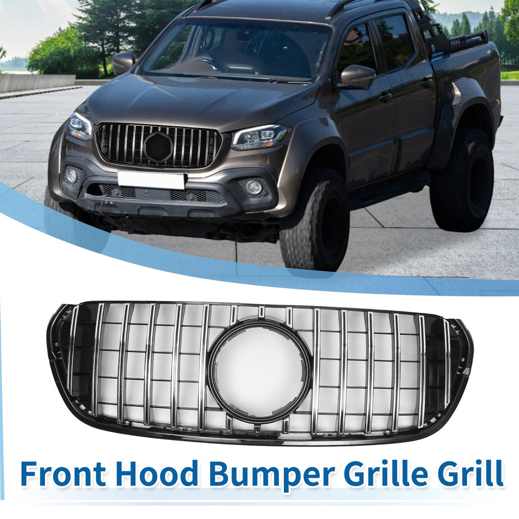 Front Upper Bumper Grille for Mercedes-Benz X-Class (2018–2023) Chrome
