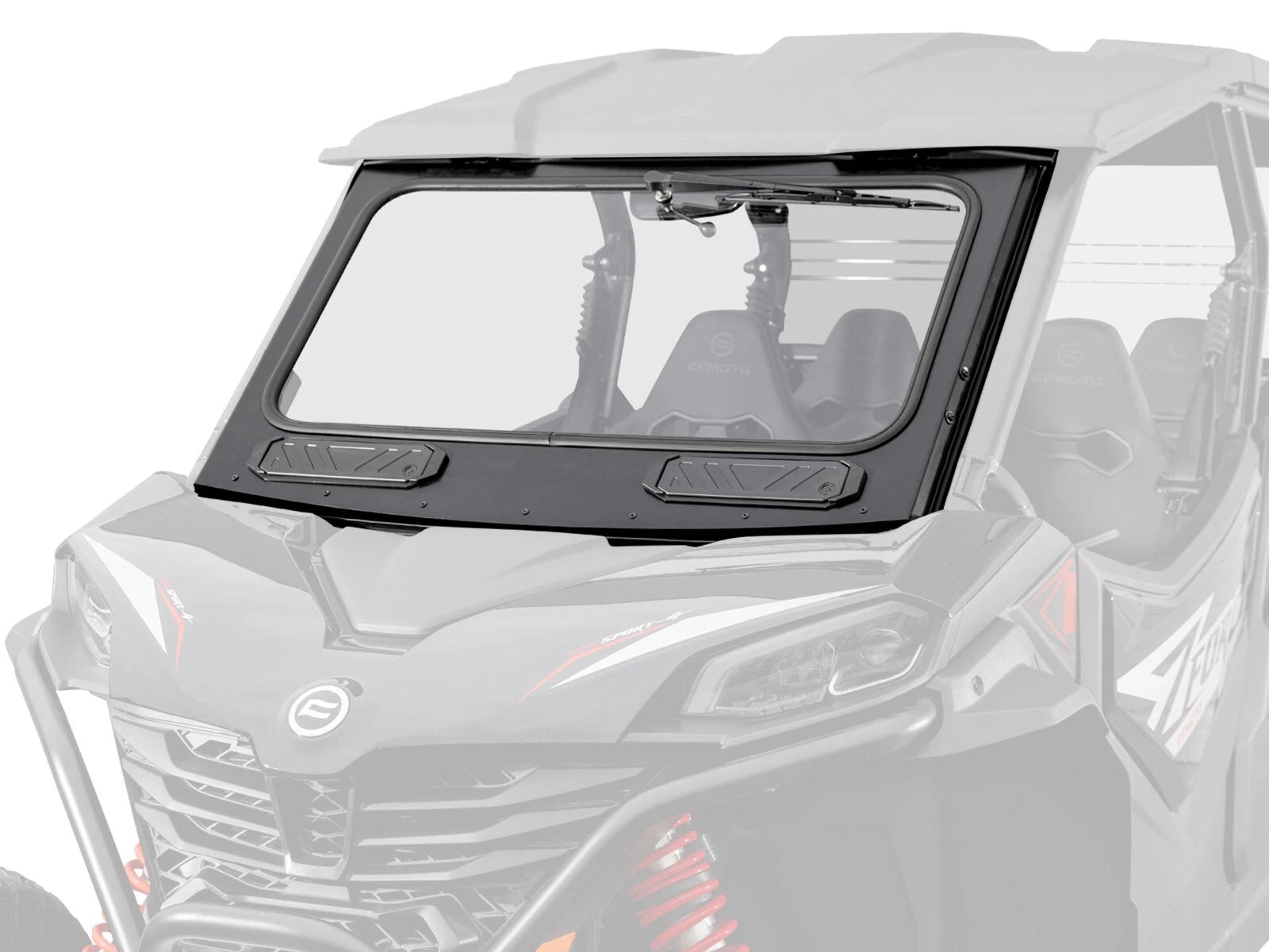 SuperATV Glass Windshield with Wiper & Vents for CFMoto ZForce 950 Trail (2023+)