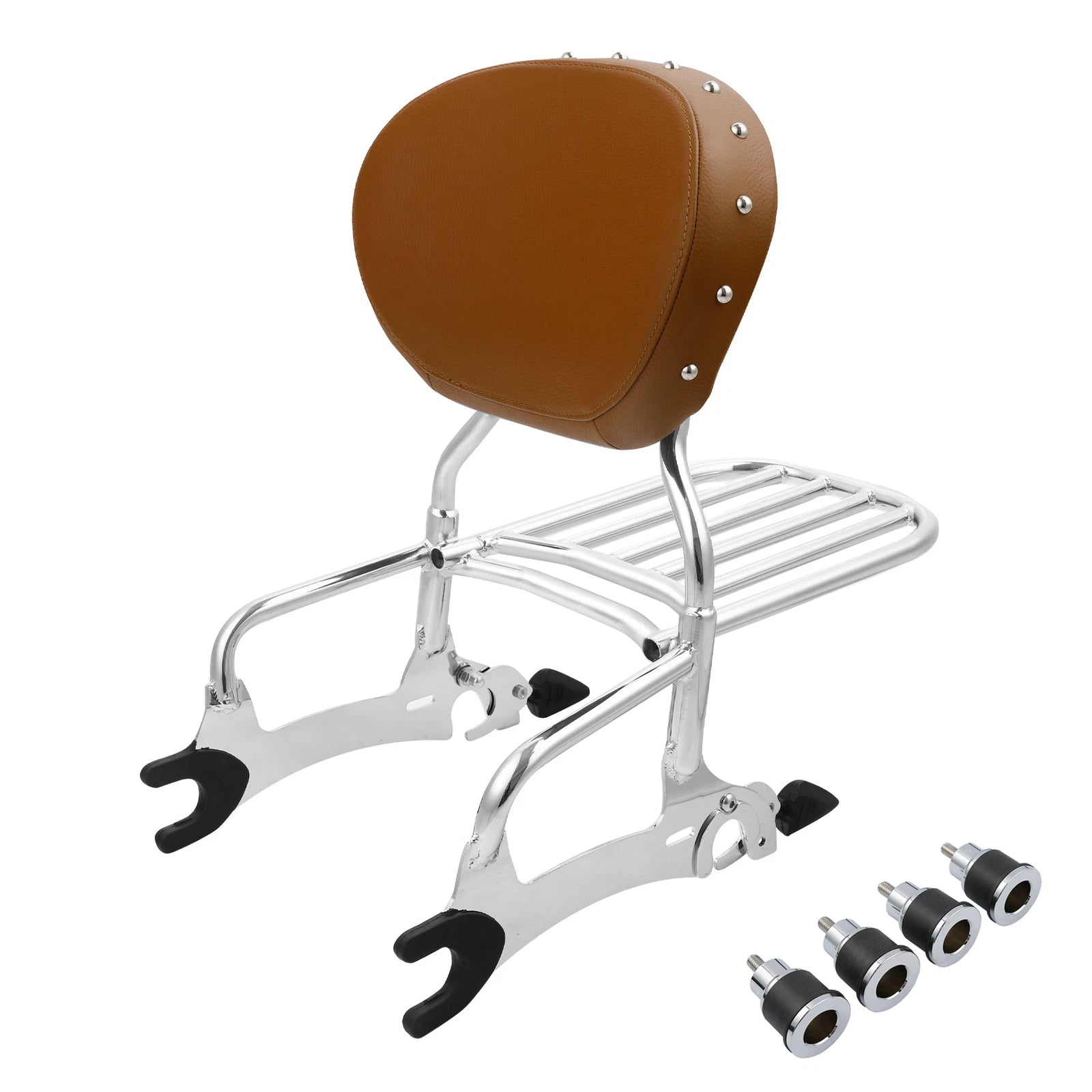 Backrest Sissy Bar Luggage Rack & Mount Spools for Indian Chieftain (2014–2024)