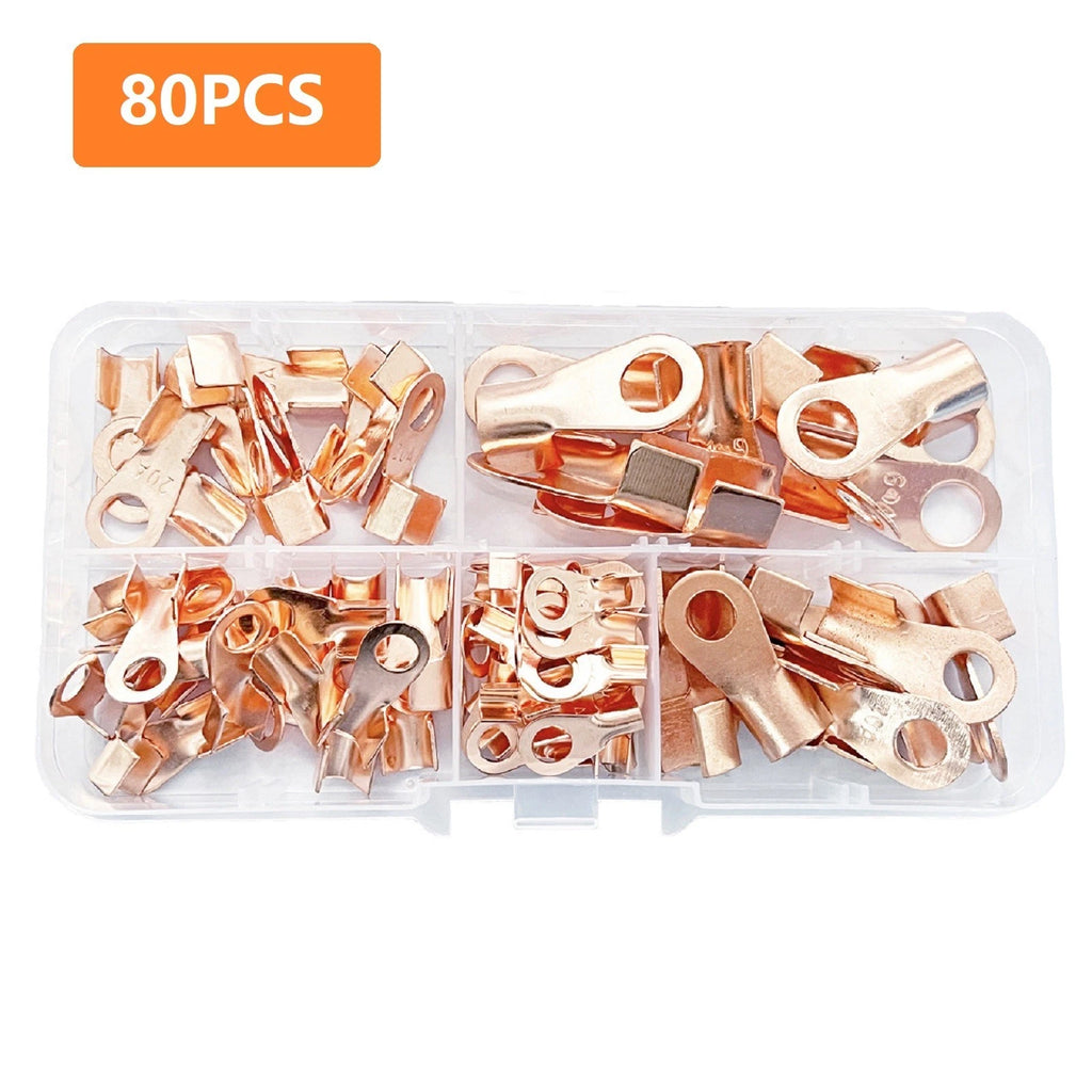 80PCS Open Copper Wire Terminals OT Series Crimp Connector Kit