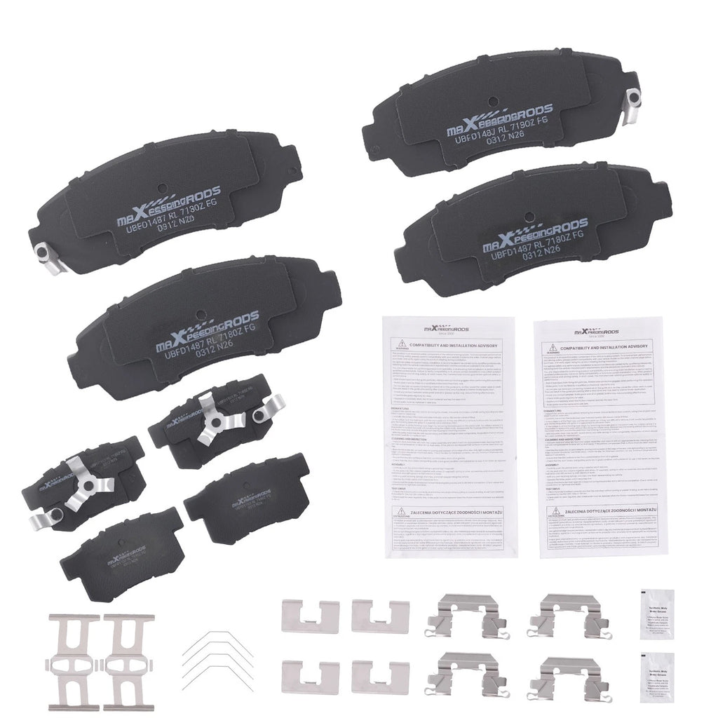 Front & Rear Ceramic Brake Pads Kit for Honda Crosstour (2012–2015) P1086 P1521