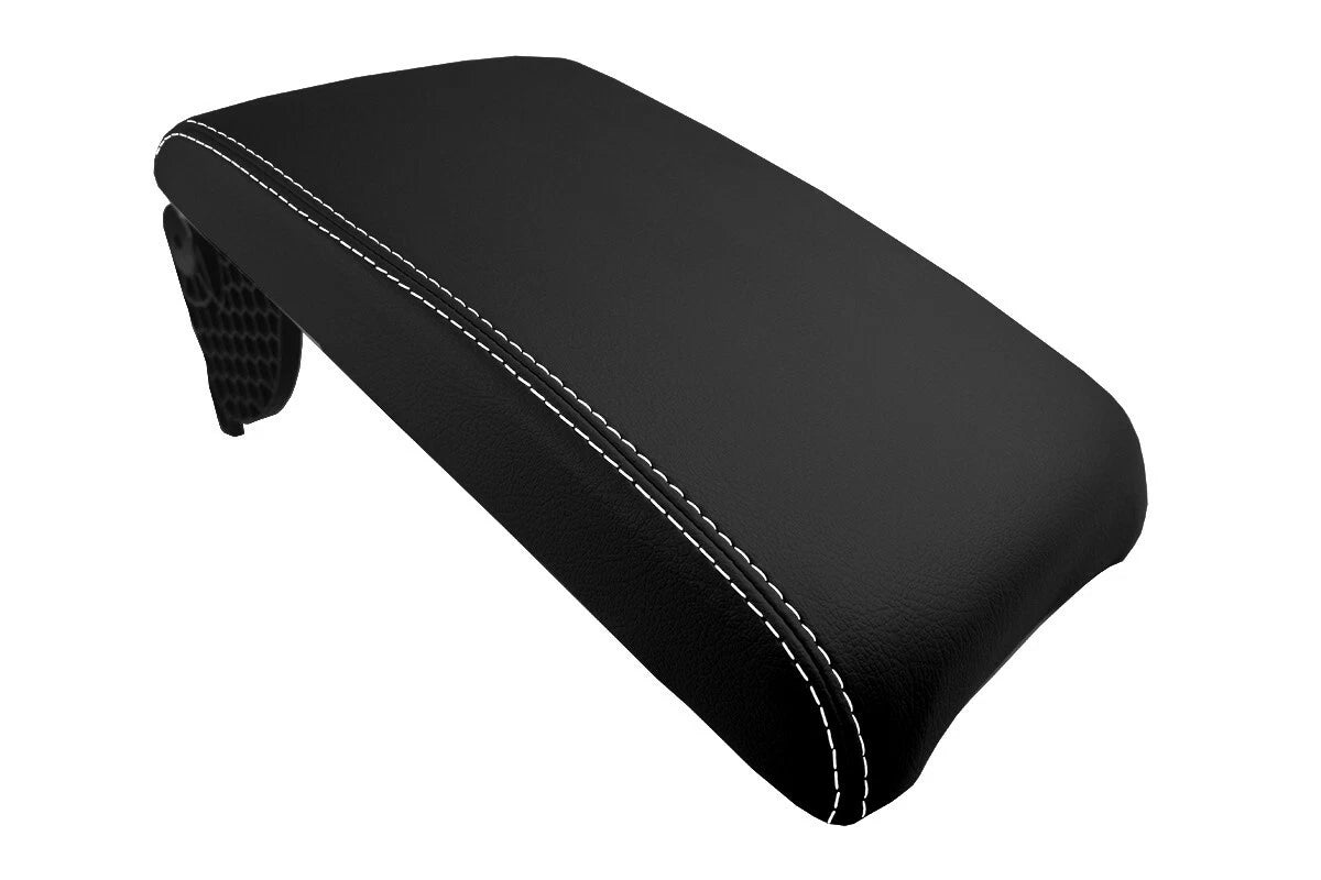 Leather Console Lid Armrest Cover for Toyota Camry (2012–2017) White Stitch