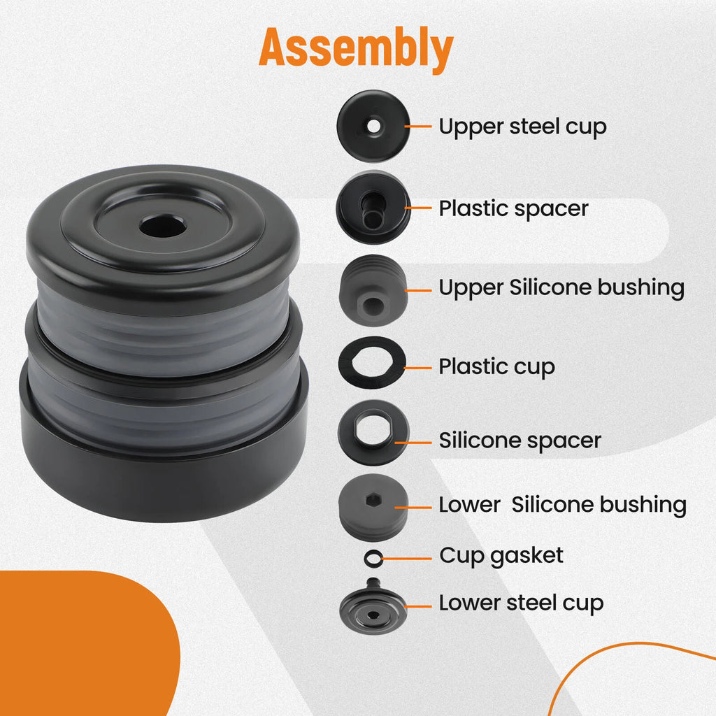 Silicone Body Mount Bushings Kit for Ford Super Duty F-250/F-350 (2008–2016)