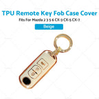 TPU Key Fob Cover Case for Mazda 2 3 5 6 CX-3 CX-5 CX-7 (2010–2023)
