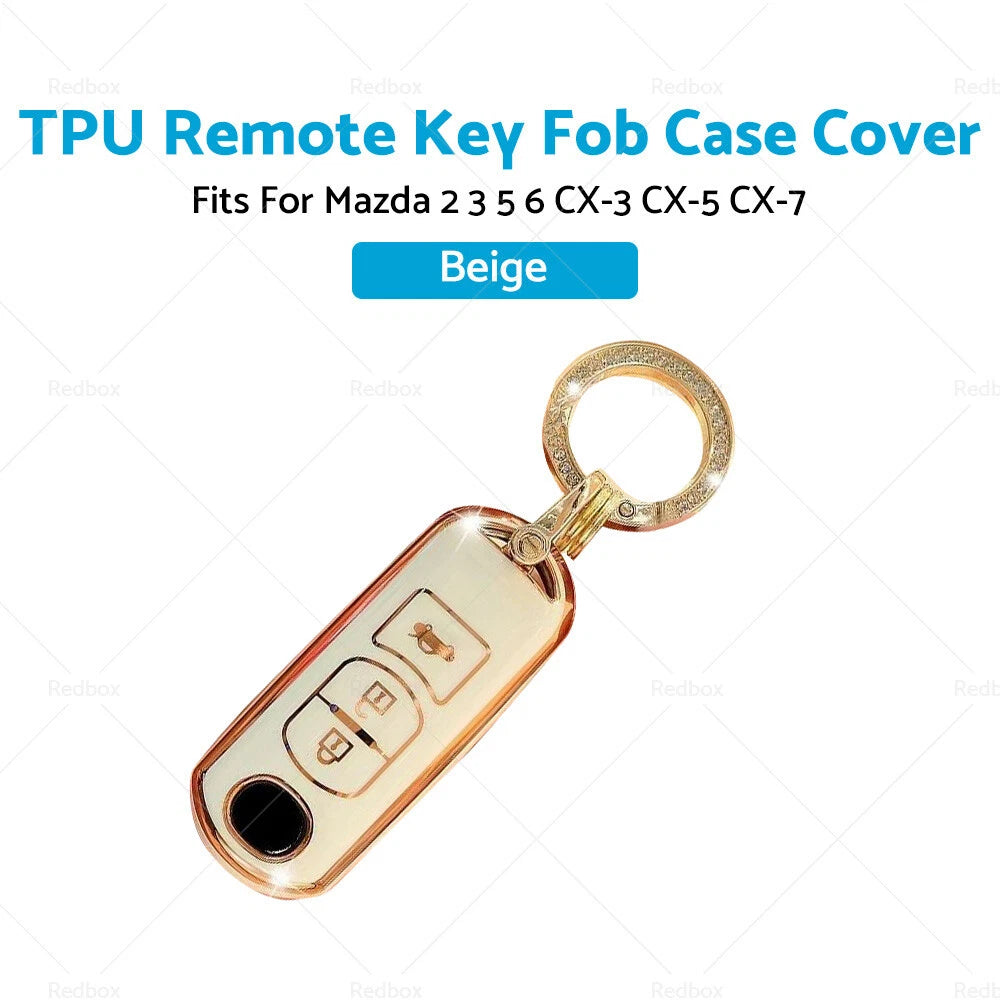 TPU Key Fob Cover Case for Mazda 2 3 5 6 CX-3 CX-5 CX-7 (2010–2023)