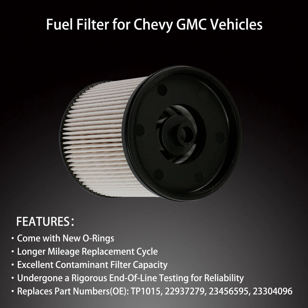 2X TP1015 Fuel Filter for Chevy Cruze Tahoe Silverado GMC Sierra Yukon (2011–2019)