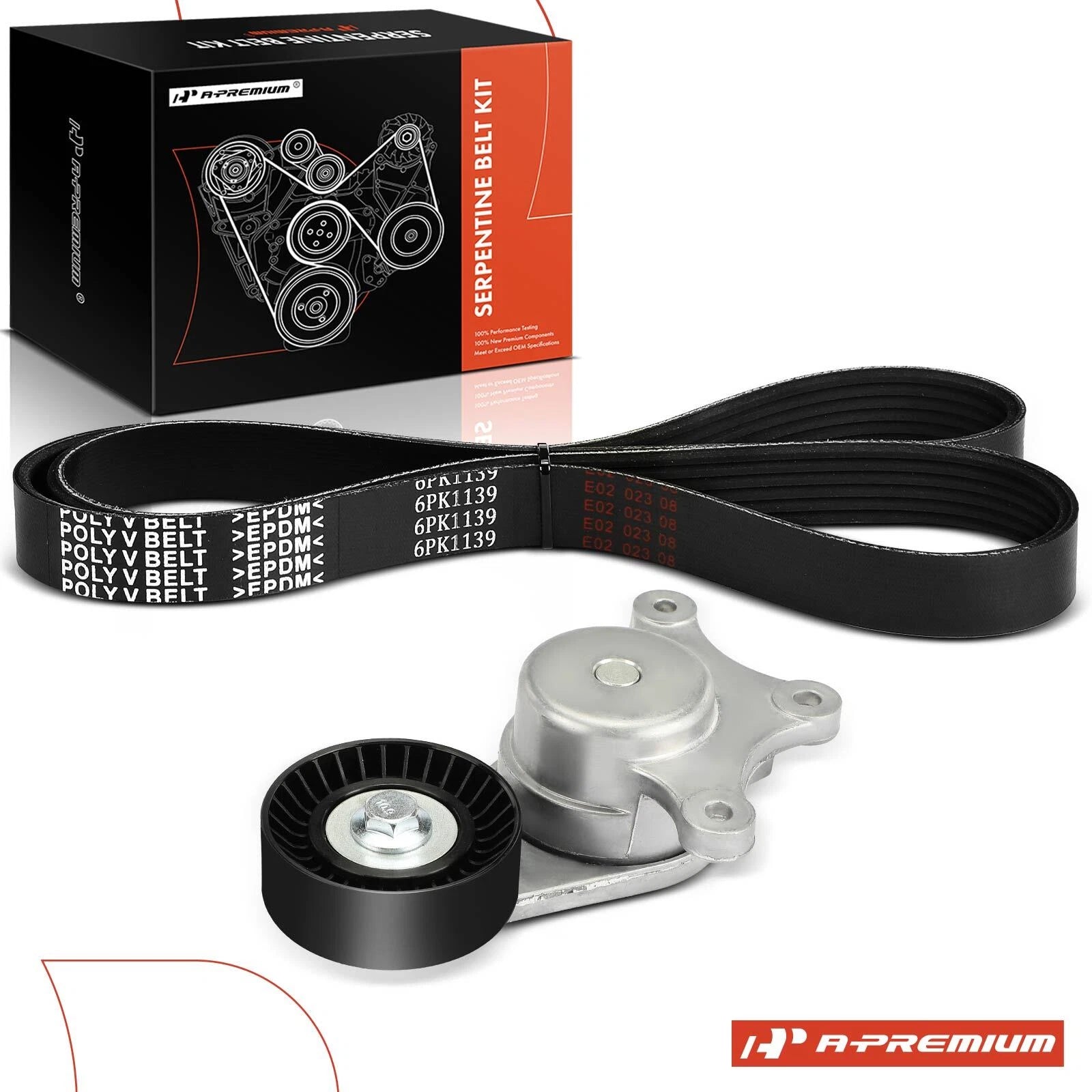 2X Serpentine Belt Drive Component Kit for Ford Explorer (2012–2018)
