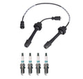 Denso Wire Set & 4 Iridium TT Spark Plugs for Mazda Protege 2.0L (1999–2003)