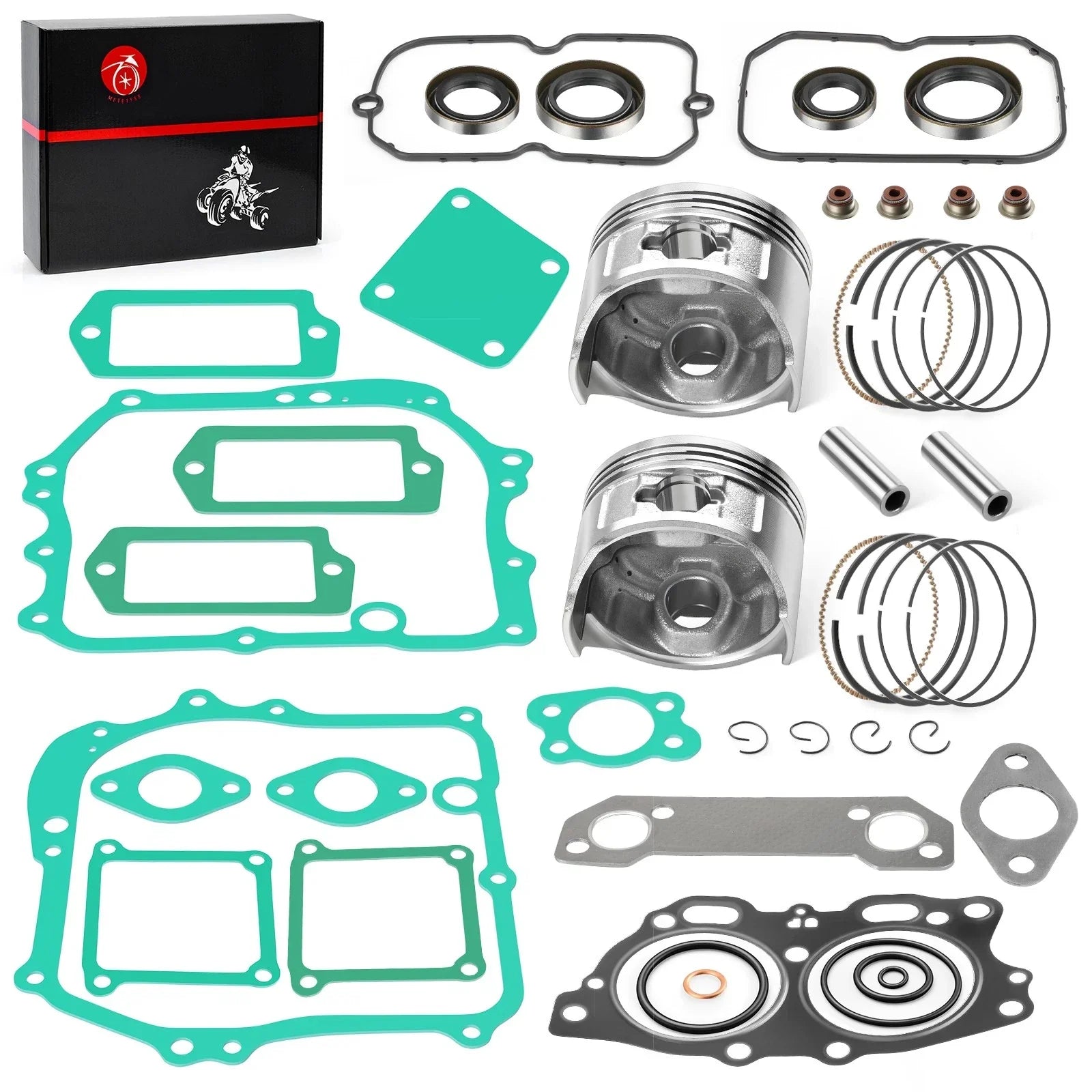 Gasket Piston Ring Rebuild Kit For EZGO Golf Cart Robin 350cc (1996–2008)