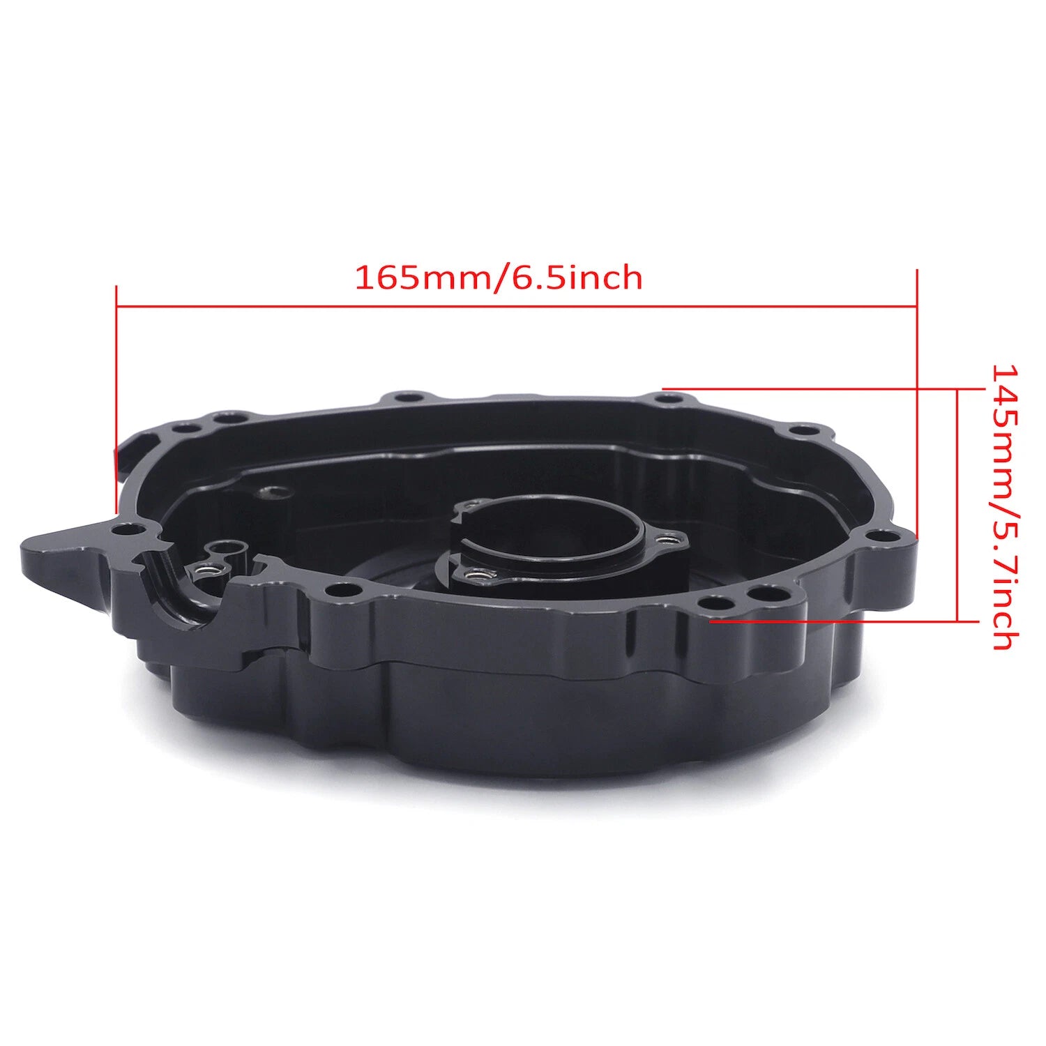 Black Clear Left Engine Stator Cover Crankcase Protector for Yamaha YZF-R1 (2015–2024)