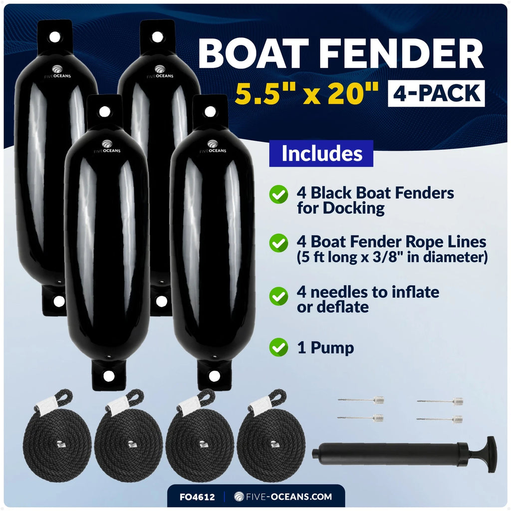Boat Fenders for Inflatable Boats (5.5x20 Inch)