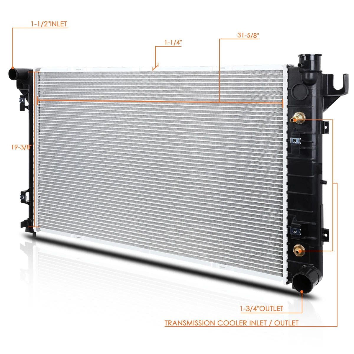 Aluminum OE Replacement Radiator for Dodge Ram/Ramcharger V8 (1994–2002) DPI-2291