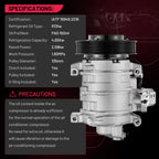 AC Compressor for Honda Accord (2008–2012), Crosstour (2012–2015) CO11224C