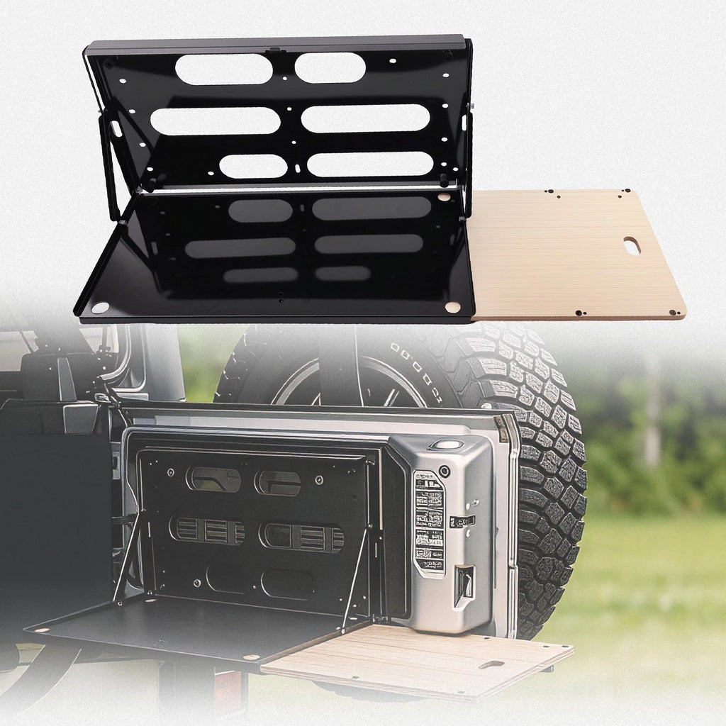 Rear Cargo Door Table Rack for Jeep Wrangler JL JLU (2007–2024) 40kg