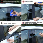 8x Black Door Window Panel Trim Decal Cover for Ford Flex (2009-2019)