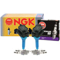 2X NGK COP Ignition Coils & 4 Ruthenium HX Spark Plugs for Kia Sephia Spectra (1994–2009)