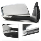 Right Side Mirror for Chevy Impala (2014–2020) w/Turn Signal, Memory, Chrome, 12 Pins
