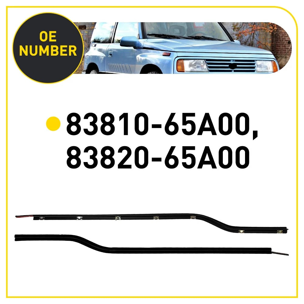 Outer Weatherstrip Door Belt LH+RH for Chevy Tracker/Suzuki Sidekick (1989–1998)