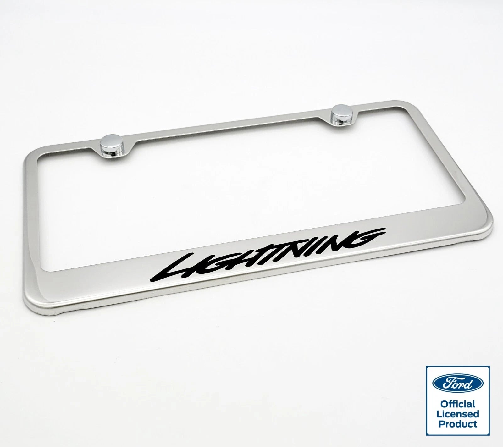 Chrome Stainless License Plate Frame for Ford F-150 Lightning (2022–2024)