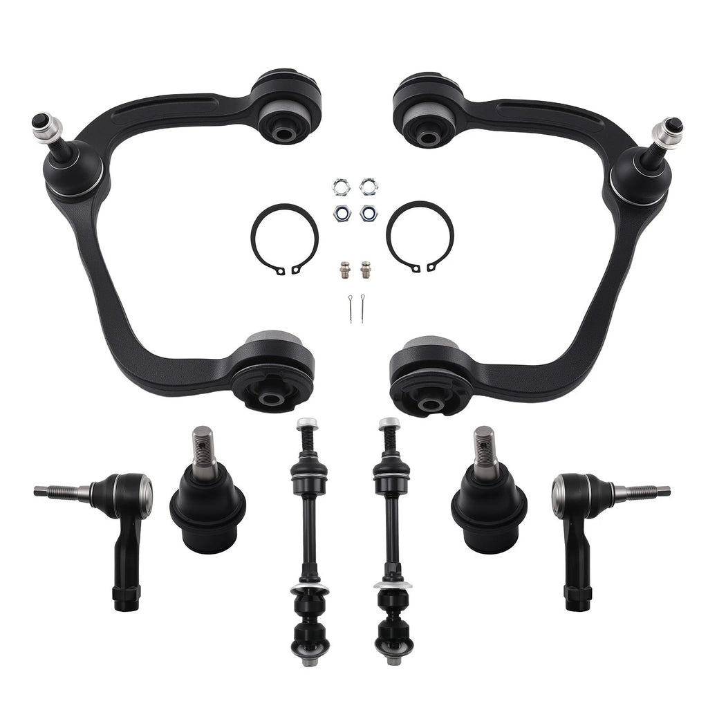 8x Front Upper Control Arm Stabilizer Bar Link TieRod For F150 MARK LT 05-08 4WD