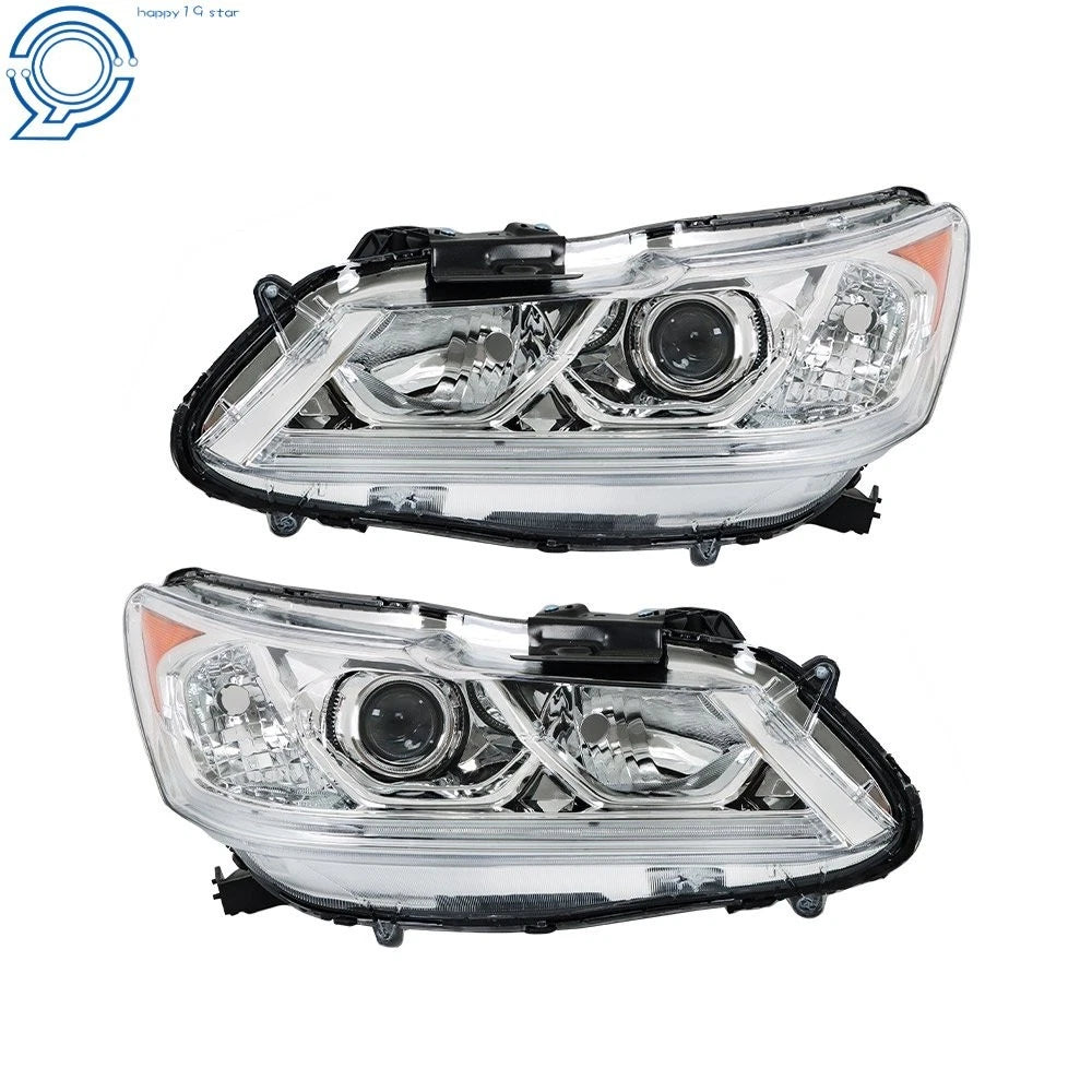 Set of 2 Halogen Headlights with DRL for Honda Accord Sedan (2016–2017)