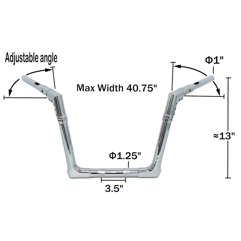 Chrome 12" Rise Ape Handlebar for Harley Road Glide FLTRXS FLTRU FLTRX (2015–2021)