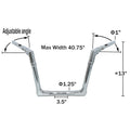 Chrome 12" Rise Ape Handlebar for Harley Road Glide FLTRXS FLTRU FLTRX (2015–2021)