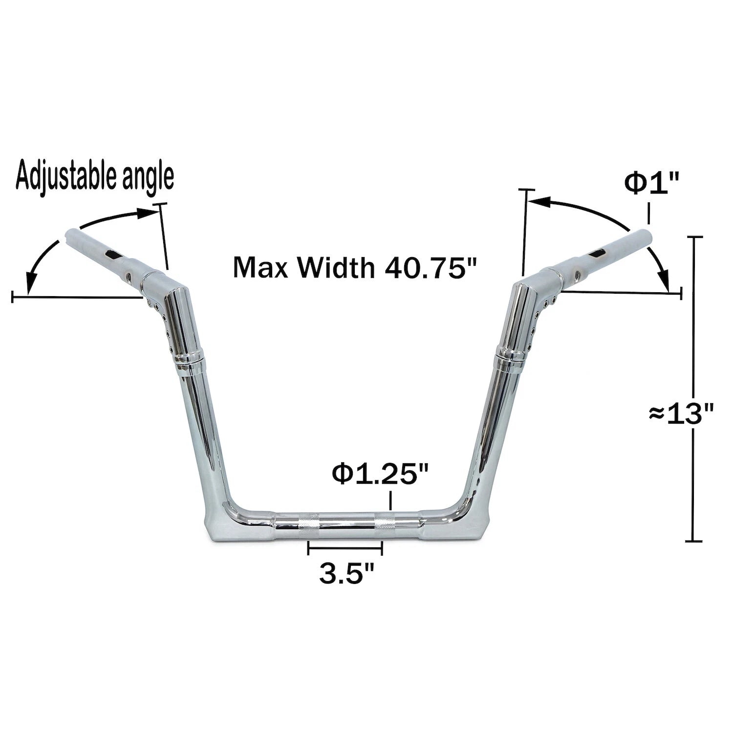 Chrome 12" Rise Ape Handlebar for Harley Road Glide FLTRXS FLTRU FLTRX (2015–2021)
