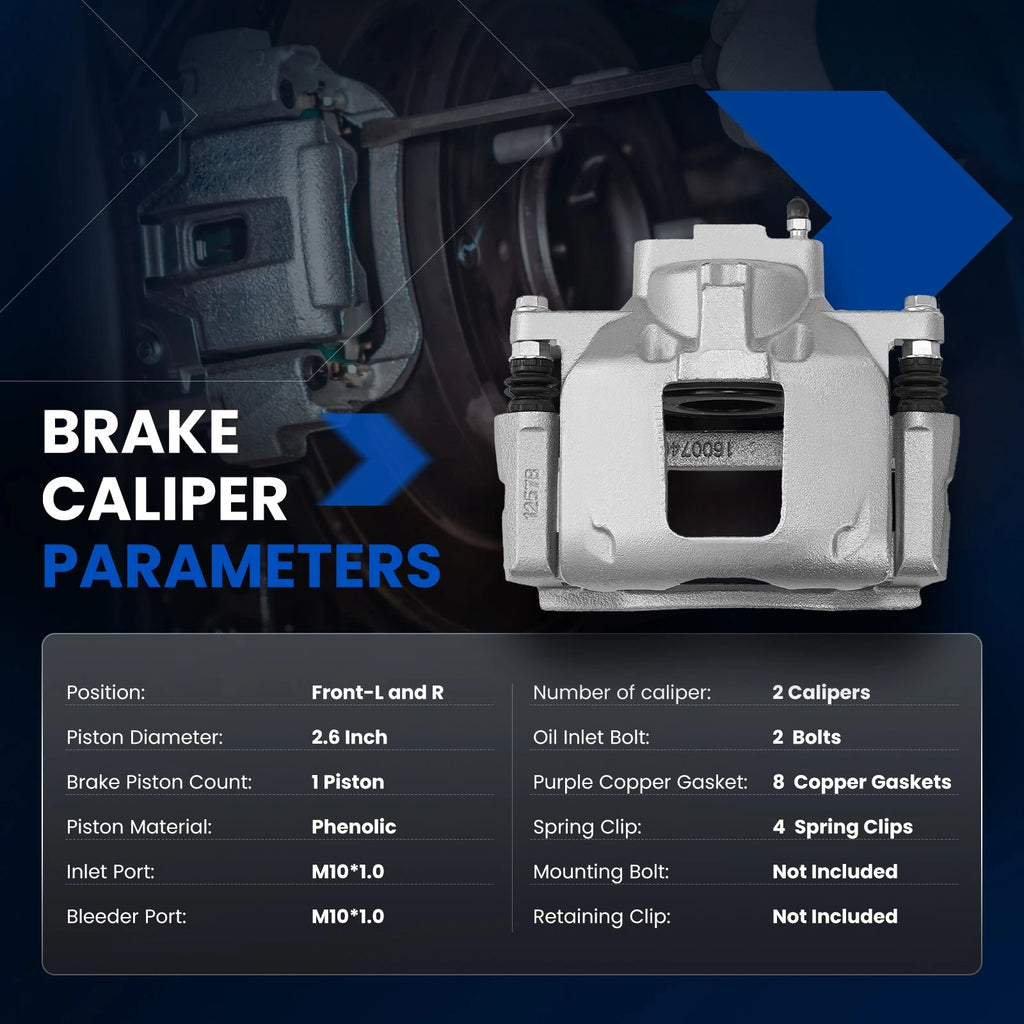 Front Brake Calipers for Dodge Grand Caravan (2008-2010)