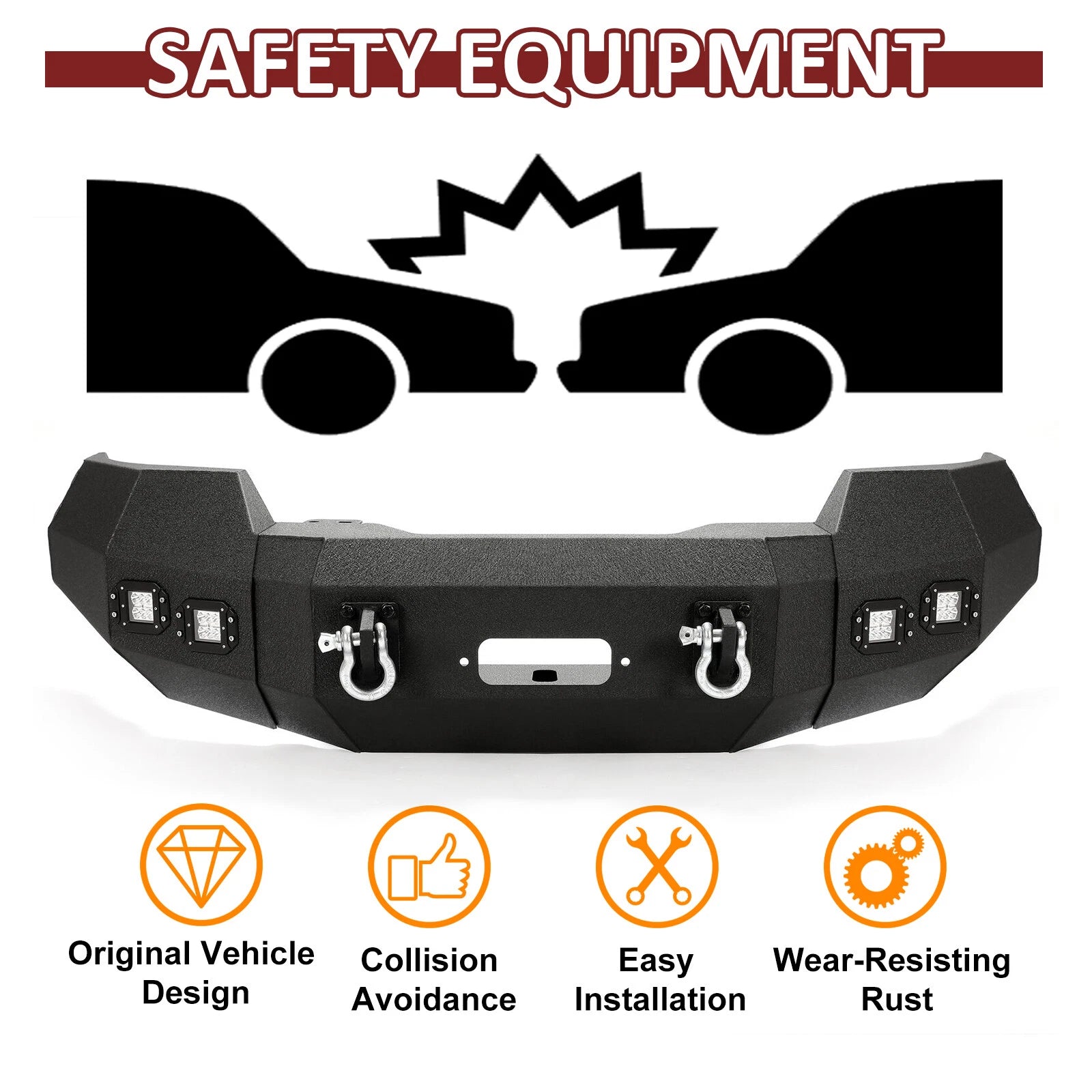 Front Bumper with LED Lights for Ford F150 (2004–2008)