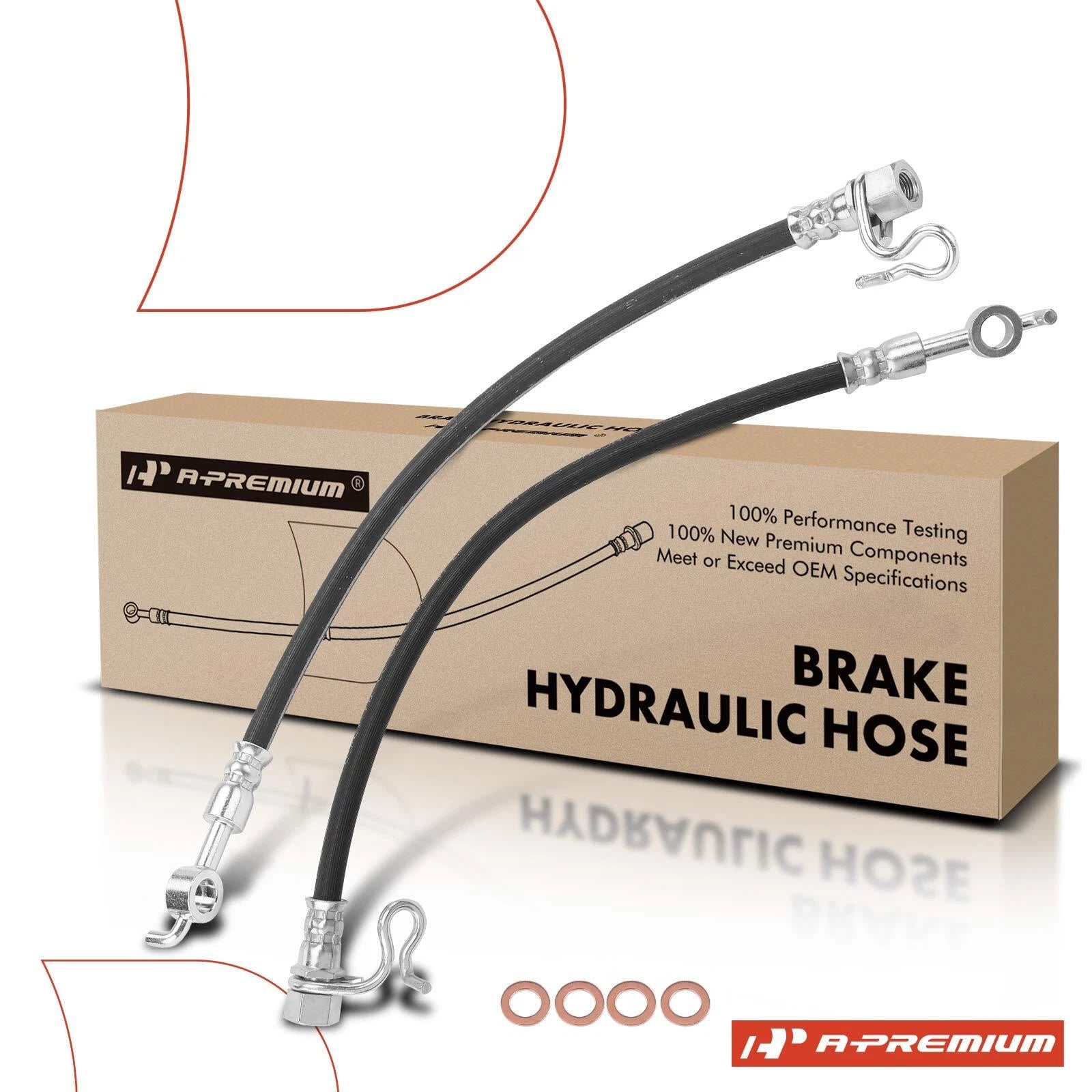 2X Rear Outer Brake Hydraulic Hose for Ford F-150 (2012–2014)