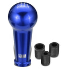 46mm 6-Speed Aluminum Blue Shift Knob w/ Adapters M8 M10 M12 for Universal