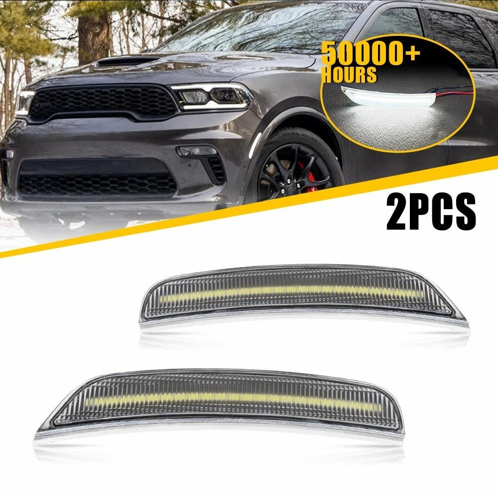 Side Marker Lights for Dodge Durango (2021–2025) Clear White LED EXV