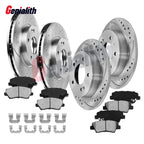 Front & Rear Drilled Brake Rotors & Ceramic Brake Pads for Elantra Veloster Forte (2011–2023)