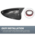 Rearview Mirror Cover Overlay Black Carbon Fiber for Chevrolet Cruze (2011-2016)