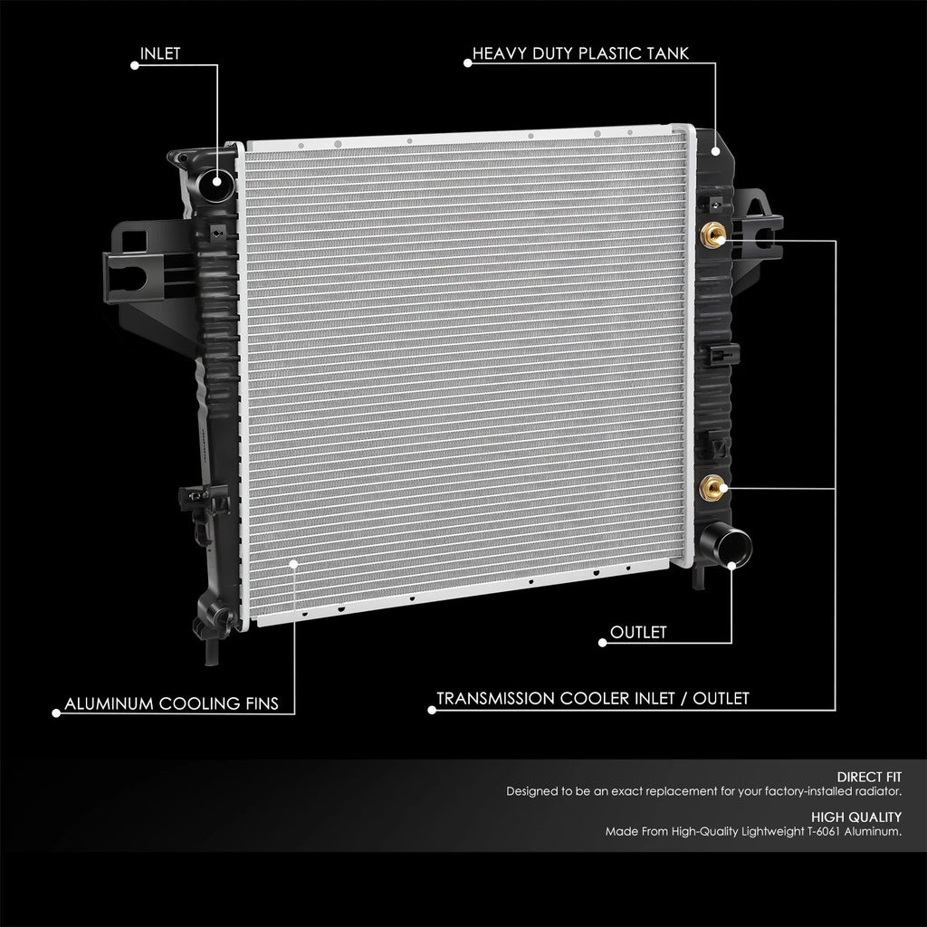 Full Aluminum Core Radiator for Jeep Liberty 2002–2006 DPI-2481