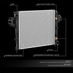 Full Aluminum Core Radiator for Jeep Liberty 2002–2006 DPI-2481