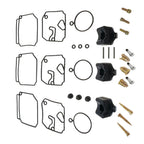 3-Pack Carburetor Rebuild Kit for Yamaha Outboard 2-Stroke (1989–2009)