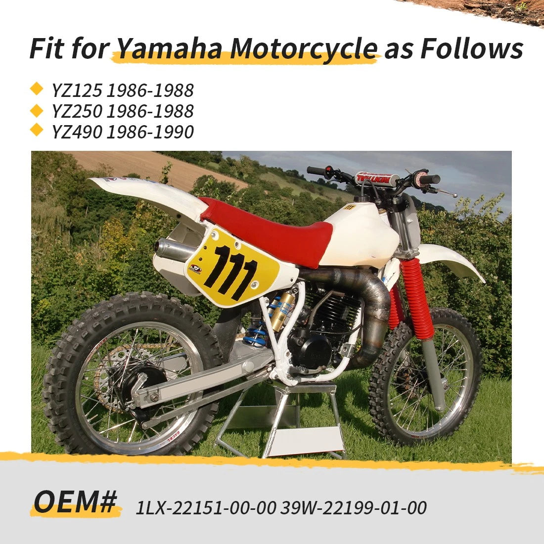 Chain Guide & Swing Arm Guard Seal for Yamaha YZ125 YZ250 YZ490 (1986–1990)