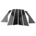 Set of 6 Door Trim Pillar Posts for VW Jetta (2019–2021) - Black Piano Finish